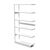 Boltless office shelving unit, without rear wall