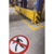 Sicherheitskennzeichen 'Fußgänger verboten' für Bodenmarkierung Durchmesser 430mm rot