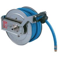 Stainless steel rewind hose reels for air/water/oil/diesel - reel only no hose