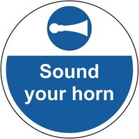 Floor Signs - sound your horn