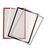 Magnetic clear A4 pockets with red frame, pack of 1