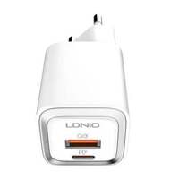 LDNIO A2318M USB-A + USB-C hálózati töltő 20W + USB-C - Lightning kábel fehér (6933138700471)