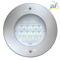 LED Einbau-Scheinwerfer / Unterwasserleuchte, asymmetric Mixflux, 12 Multichip POW-LED, 75W, IP68/IP69, Edelstahl, RGB + 6000K