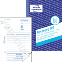 Rechnung, 105 x 148 mm, A6, 2 x 50 Blatt/Buch