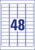 Wetterfeste Folien-Etiketten, A4, 45,7 x 21,2 mm, 10 Bogen/480 Etiketten, weiß