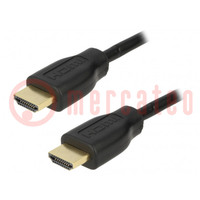 Kabel; HDMI 1.4; HDMI Stecker,beiderseitig; PVC; L: 2m; schwarz