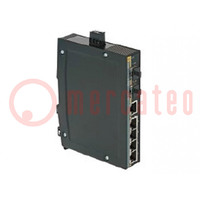 Switch Ethernet; unmanaged; Number of ports: 5; 9÷60VDC; RJ45,SC