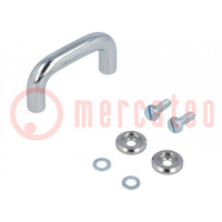 Handle; chromium plated steel; chromium plated; H: 19mm; L: 30mm