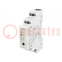 Module: spanning controle relais; op DIN-rail; SPDT; 250VAC/10A