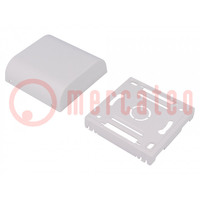 Enclosure: wall mounting; X: 80mm; Y: 80mm; Z: 35mm; ABS; white