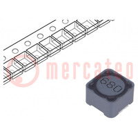 Inductor: wire; SMD; 68uH; 2.1A; 140mΩ; ±20%; 12x12x8mm; -40÷125°C
