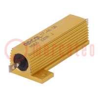 Resistor: bobinado; con radiador; atornillado; 220Ω; 50W; ±5%