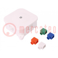 Enclosure: junction box; X: 86mm; Y: 86mm; Z: 35mm; with fixing lugs