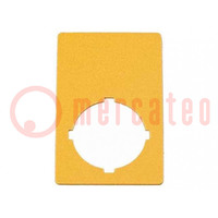 Targhetta descrittiva; 22mm; RMQ-Titan; giallo