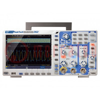 Oscilloscope: digital; Ch: 2; 200MHz; 2Gsps; 40Mpts; LCD TFT 8"