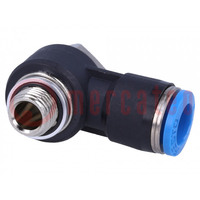Push-in fitting; angled 90°; -0.95÷6bar; Gasket: NBR rubber; QS