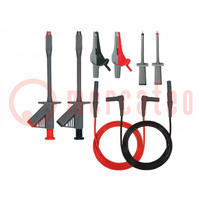 Cables de medición; Mat.aisl.cab: PVC; negro y rojo; 4mm