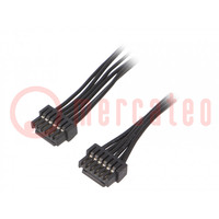 Microlock plus cable Black 6 CKT 300MM