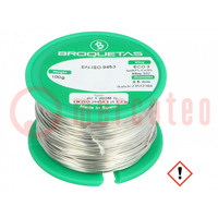 Soldering wire; Sn97Cu3; 0.5mm; 100g; lead free; reel; 230°C