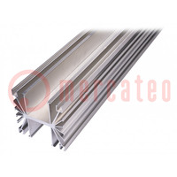 Heatsink: extruded; grilled; natural; L: 1000mm; W: 119mm; H: 119mm