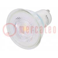 LED lámpa; fehér semleges; GU10; 230VAC; 390lm; P: 4,6W; 36°; 4000K