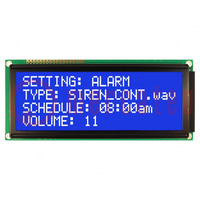 Afficheur: LCD; alphanumérique; STN Negative; 20x2; bleu; LED; 5VDC