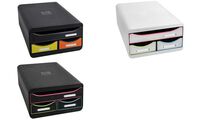 EXACOMPTA Schubladenbox SMALL-BOX, 3 Schübe, harlekin (8703347)