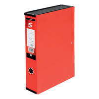 5 Star Office Box File Fcap Red