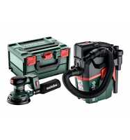 Metabo Set Akku-Exzenterschleifer SXA 18 LTX 125 + Akku-Sauger, Zubehör, metaBOX