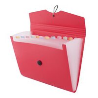 Teczka segregująca D.Rect 5580, A4, 12 przekładek, czerwony