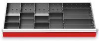 Metalleinteilung 14-teilig für R 36-16 für Schubladennutzmaß 198-139-100