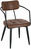 Stuhl Casto mit Armlehne; 54x59x81 cm (BxTxH); Sitz braun, Gestell schwarz; 2