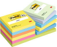 Post-It 654-TFEN-P8+4 note paper Square Blue, Green, Orange, Pink, Yellow 100 sheets Self-adhesive