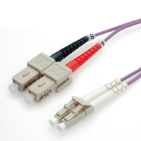 ROLINE 3m LC/SC InfiniBand/fibre optic cable OM4 Violet