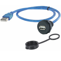 Encitech 1310-1018-04 USB kábel 2 M USB 2.0 Mini-USB B USB A Fekete, Kék