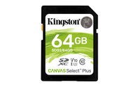 Kingston Technology 64GB SDXC Canvas Select Plus 100R C10 UHS-I U1 V10