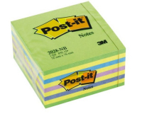 Post-It 2028-NB öntapadó jegyzettömb Négyszögletes Kék, Zöld, Sárga 450 lapok