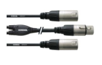 Cordial CFY 0.3 FMM câble audio 0,3 m 2 x XLR (3-pin) XLR (3-pin) Noir