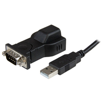 StarTech.com Cavo Adattatore 1 porta USB a Seriale RS232 / DB9 con cavo rimovibile USB A-B da 1,8m