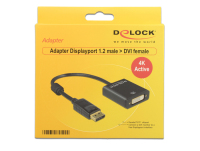 DeLOCK 62599 adapter kablowy 0,2 m DisplayPort DVI-I Czarny