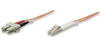 Intellinet 470353 Glasvezel kabel 1 m LC SC OM2 Meerkleurig, Oranje