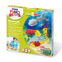 Staedtler FIMO kids 8034 Modellierton 42 g Grau, Rot, Türkis, Gelb