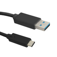 Qoltec 50420 kabel USB 0,25 m USB 3.2 Gen 1 (3.1 Gen 1) USB C USB A Czarny