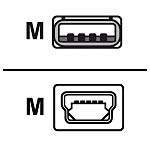 Zebra USB-A to USB mini-B Cable USB-kabel 1 m USB A Mini-USB B