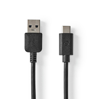 Nedis CCGW61600BK20 câble USB 2 m USB 3.2 Gen 1 (3.1 Gen 1) USB A USB C Noir