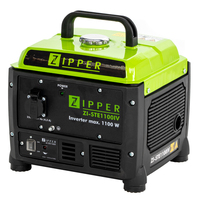 Zipper ZI-STE1100IV engine-generator 1100 W 4.2 L Petrol Black, Green