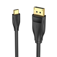 Vention Cable Conversor CGYBH/ USB Tipo-C Macho - Displayport Macho/ 1m/ Negro