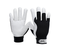 Cimco 141244 beschermende handschoen Werkplaatshandschoenen Zwart, Wit 2 stuk(s)