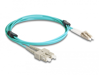 DeLOCK 87911 Glasvezel kabel 2 m LC SC OM3 Aqua-kleur