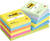 Post-It 654-TFEN-P8+4 zelfklevend notitiepapier Vierkant Blauw, Groen, Oranje, Roze, Geel 100 vel Zelfplakkend